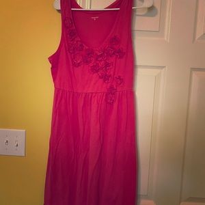 Garnet Hill sleeveless dress pink